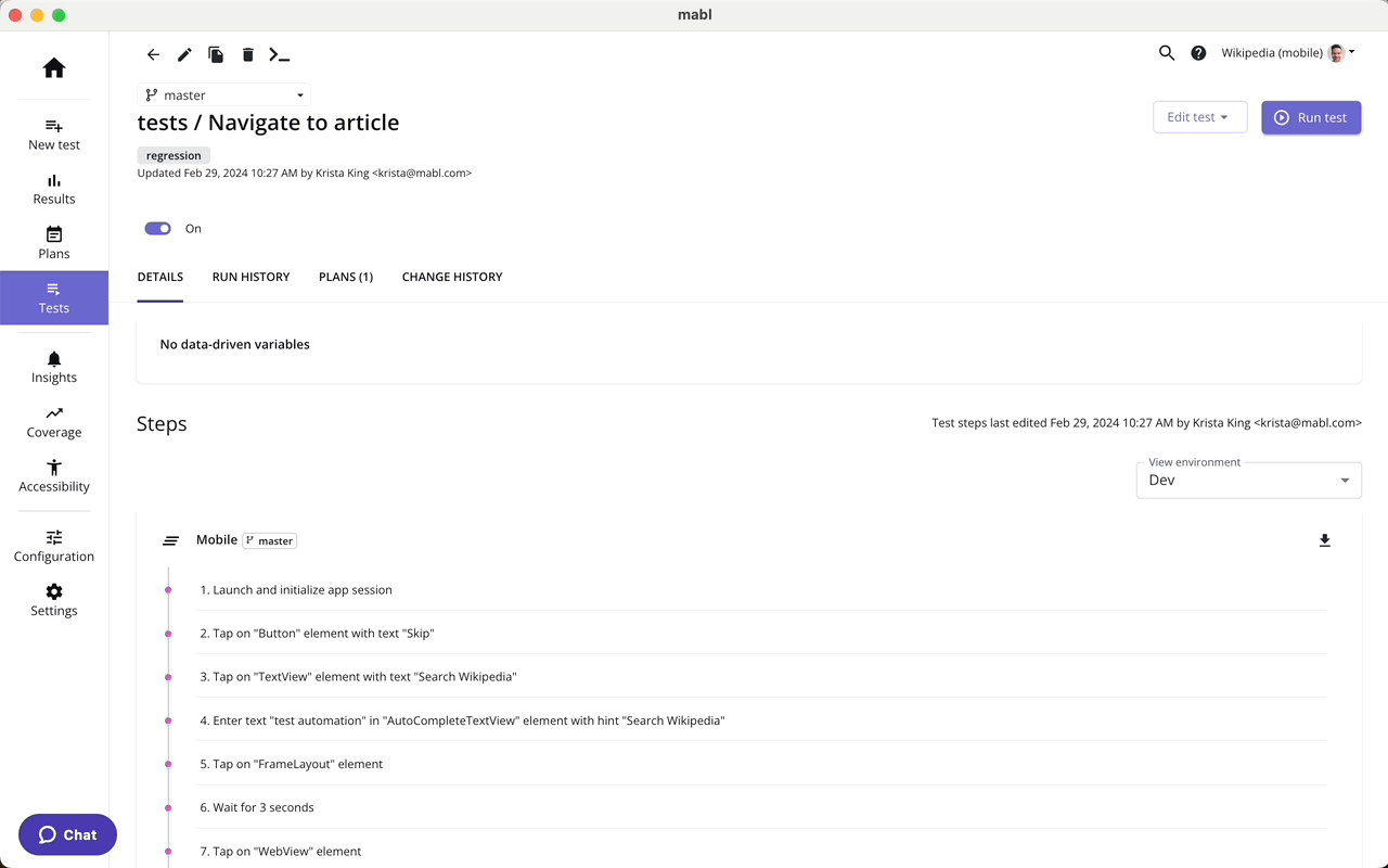 Mobile App Testing Platform and Cloud-Based Tool | mabl